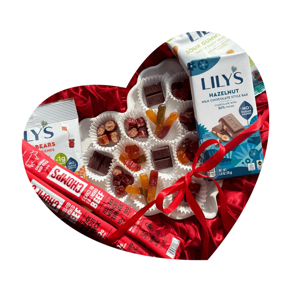 valentines day giveaway featuring lilys candy and chomps beef sticks