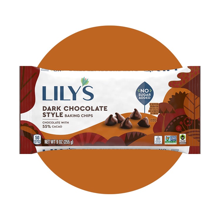 bag of lilys dark chocolate style baking chips