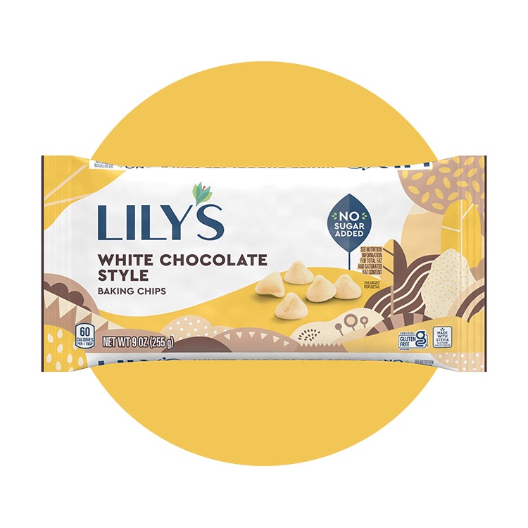 bag of lilys white chocolate style baking chips