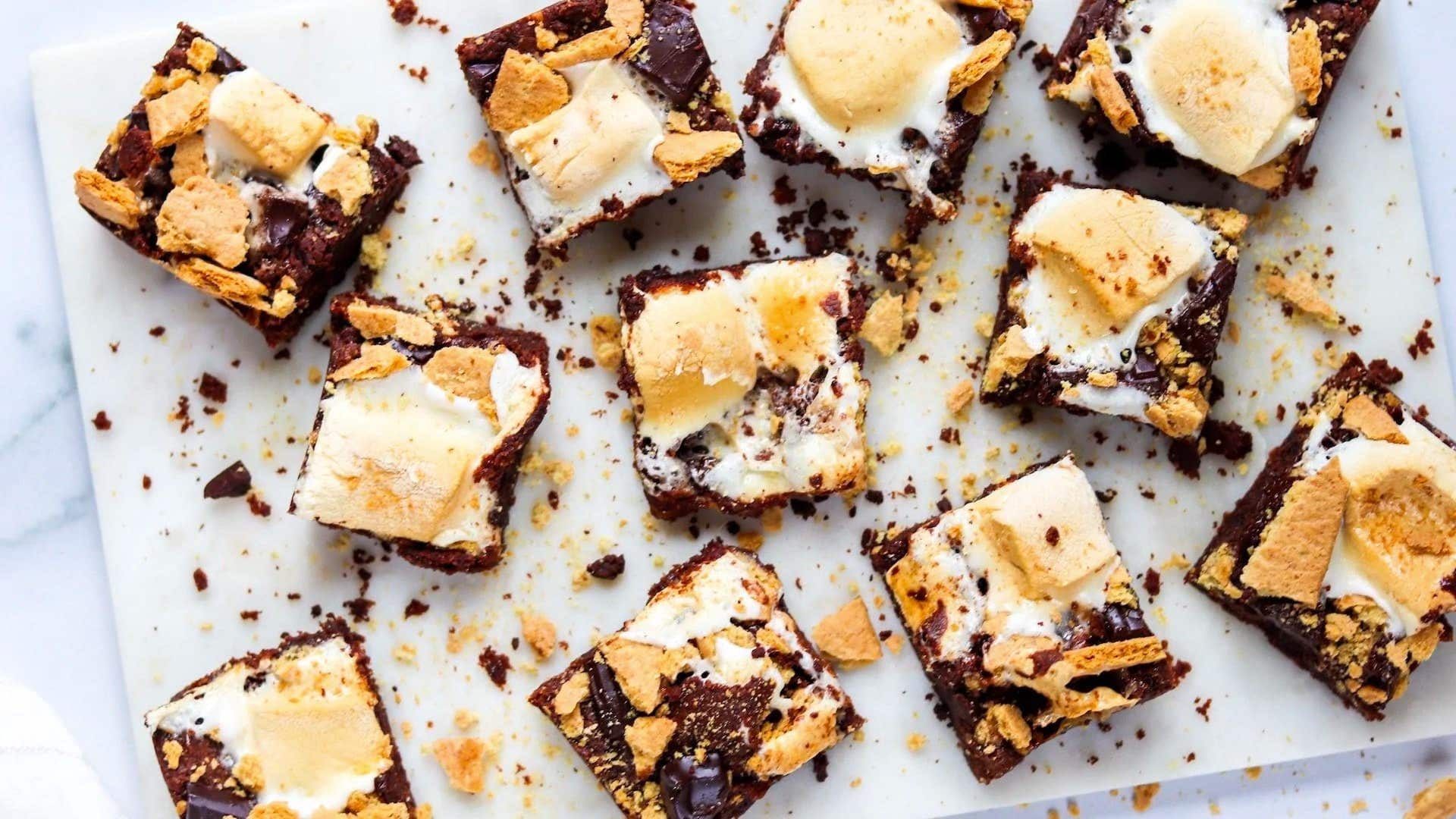 Dairy-free Peanut Butter S'mores Brownies