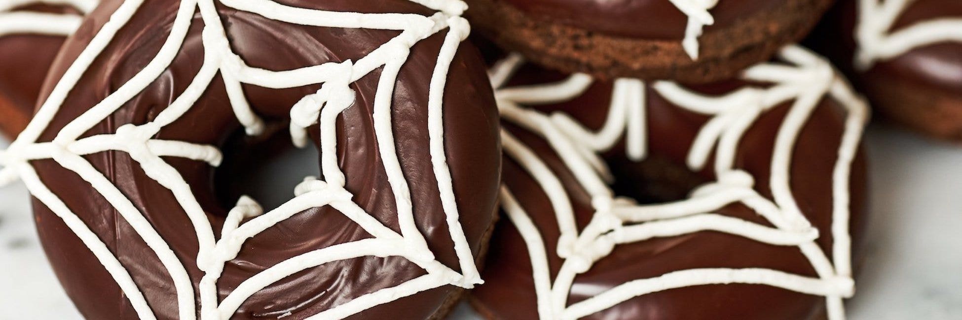 Chocolate Cobweb Donuts