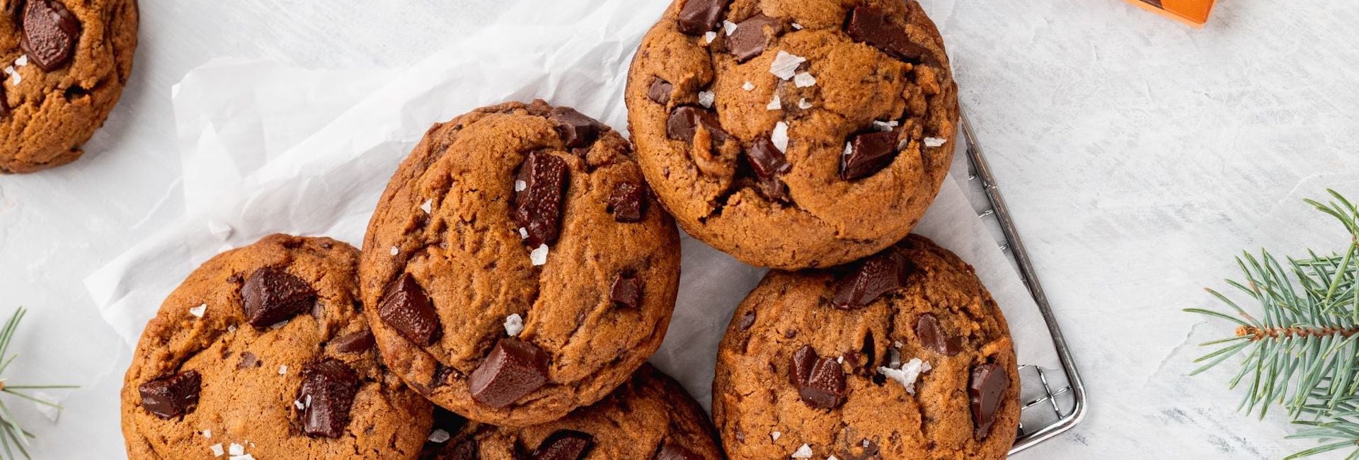 Chocolate Salted Caramel Gingerbread Cookies