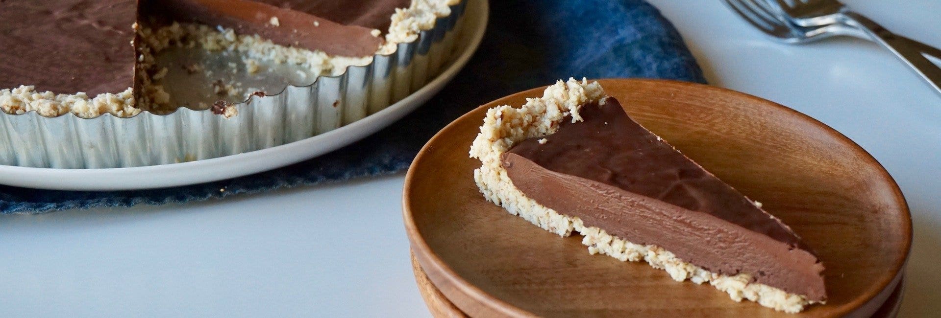 Chocolate Tart with Almond and Cashew Crust
