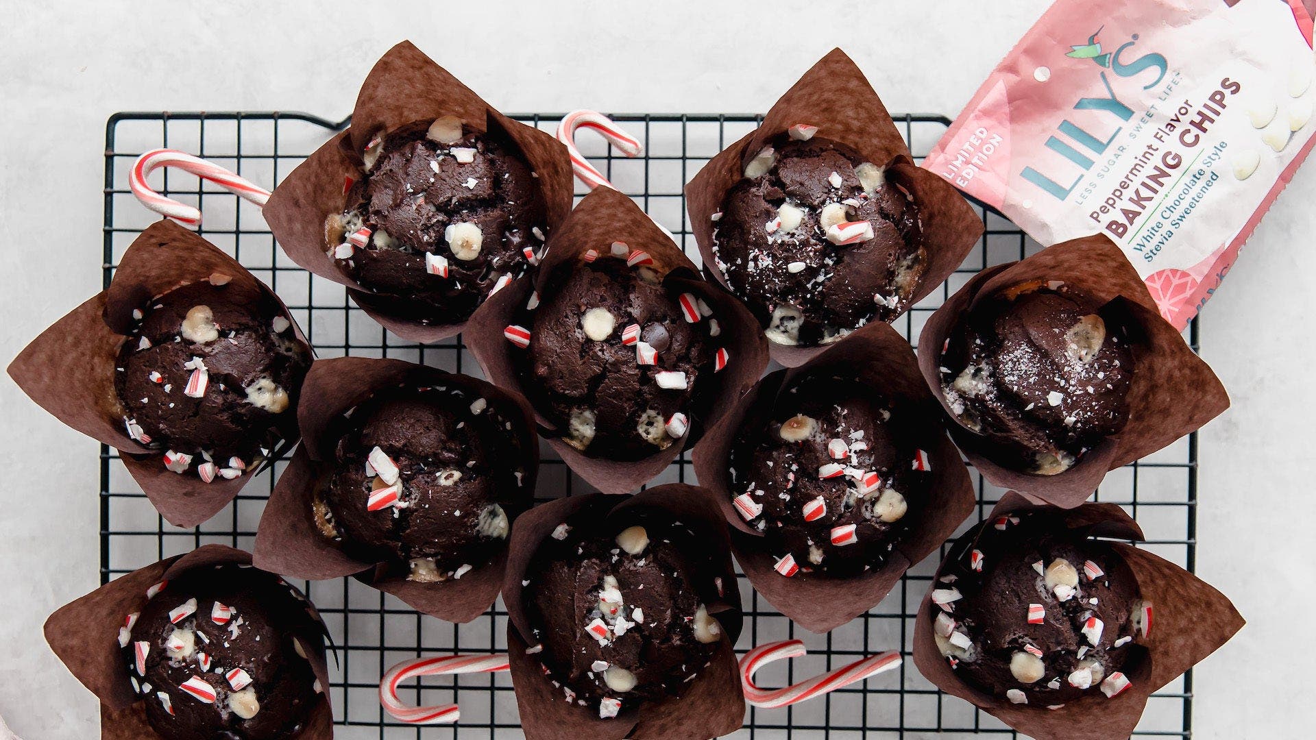 Double Chocolate Peppermint Muffins