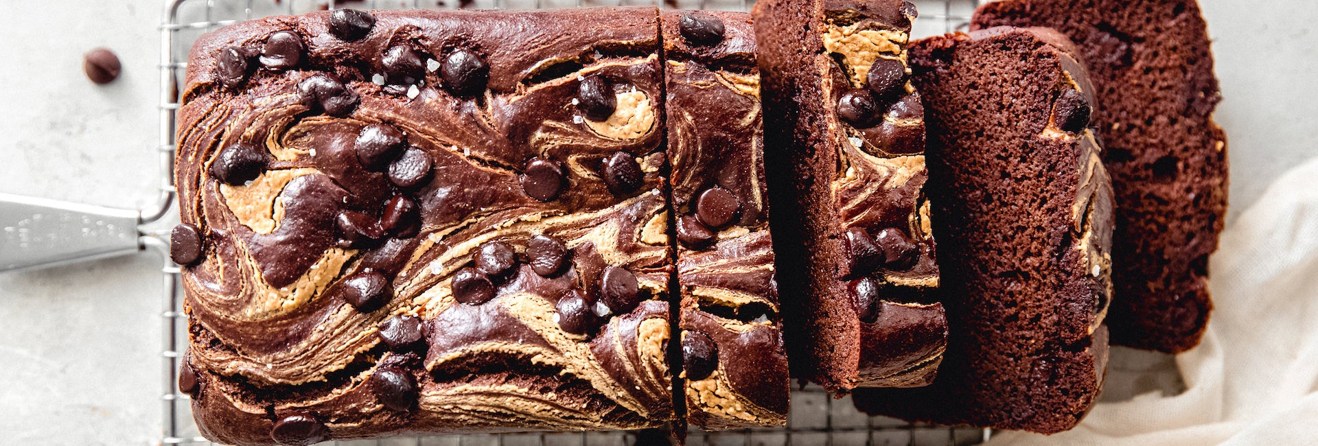 Flourless Chocolate Peanut Butter Bread