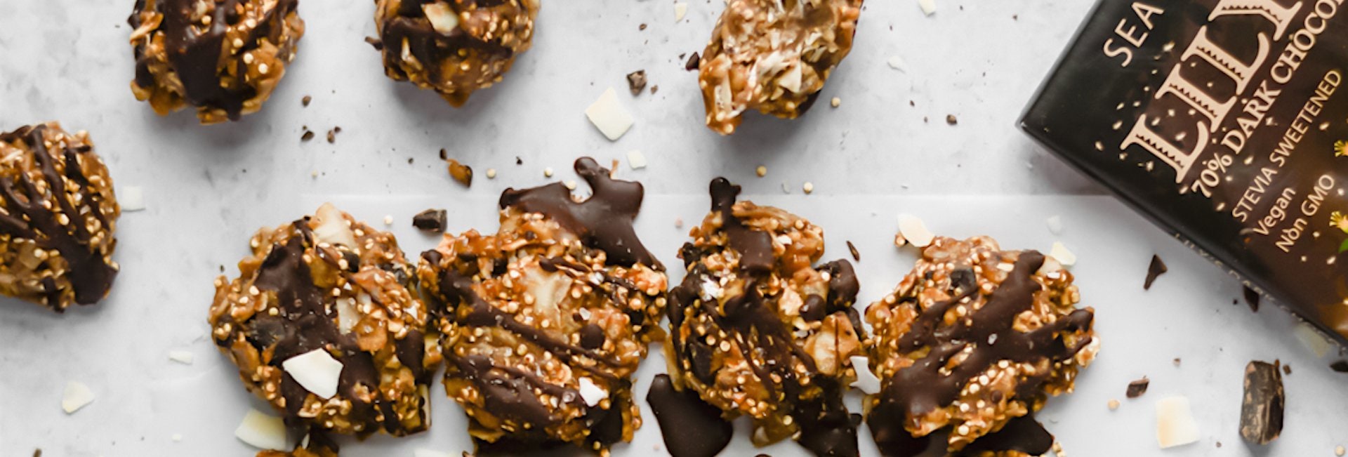 LILY'S Sweet | No Bake Dark Chocolate Style Coconut Energy Bites