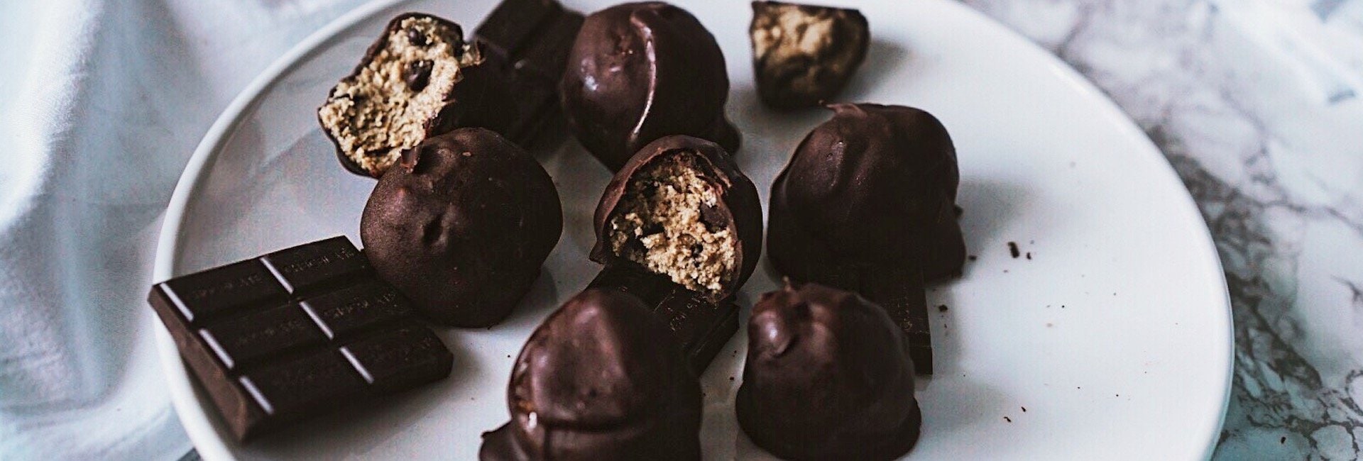 No Added Sugar Cookie Dough Truffles