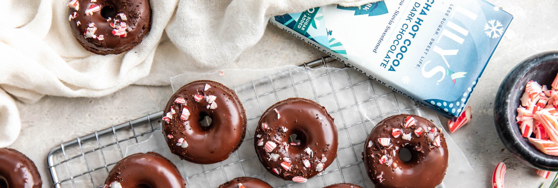 Peppermint Mocha Mini Donuts