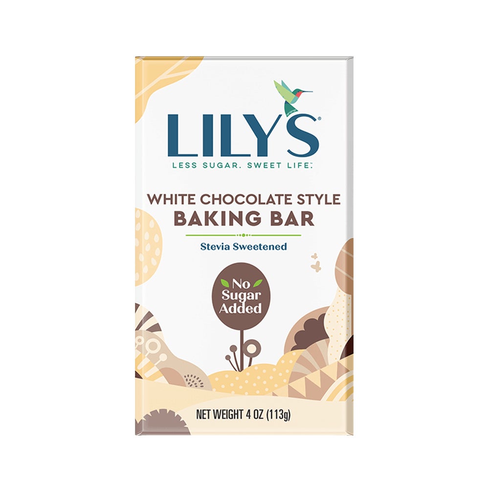 LILY'S White Chocolate Style Baking Bar, 4 oz - Front of Package