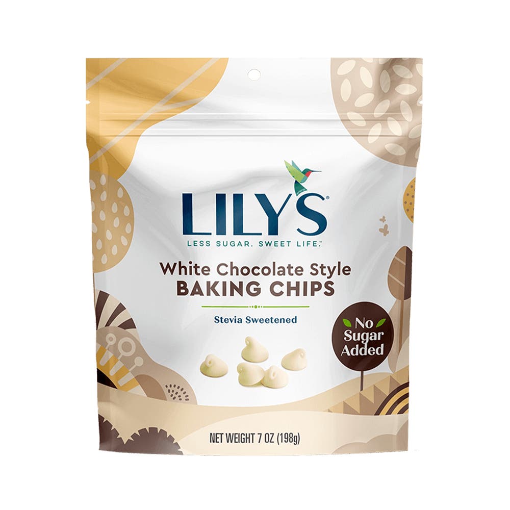 LILY'S White Chocolate Style Baking Chips, 7 oz bag - Front of Package