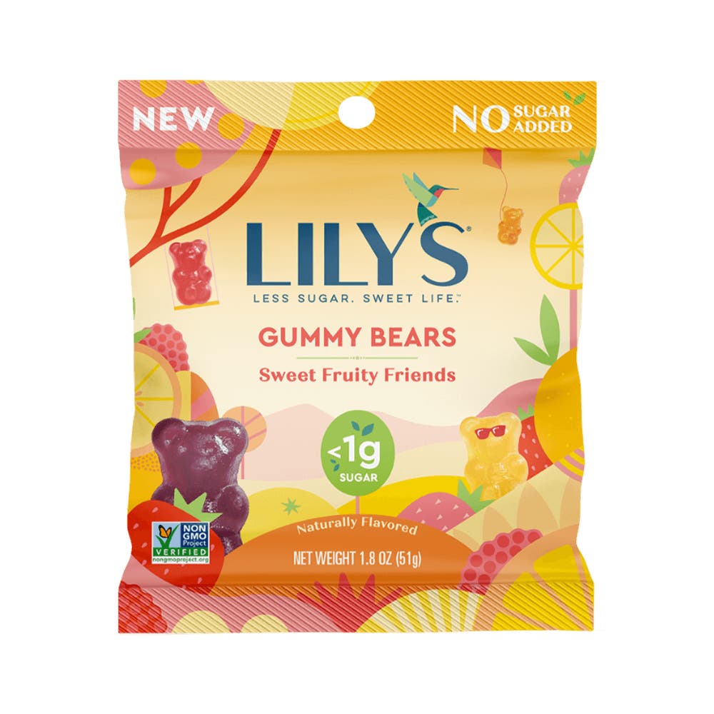 LILY'S Gummy Bears, 1.8 oz bag - Front of Package