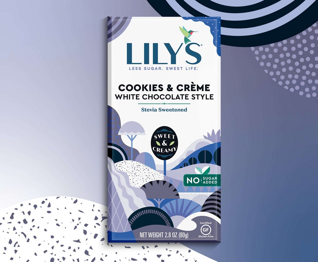 lilys cookies and creme white chocolate style bars