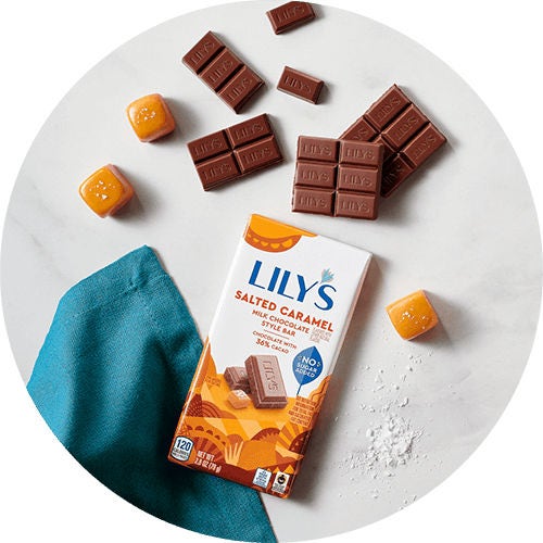 lilys salted caramel milk chocolate style bar